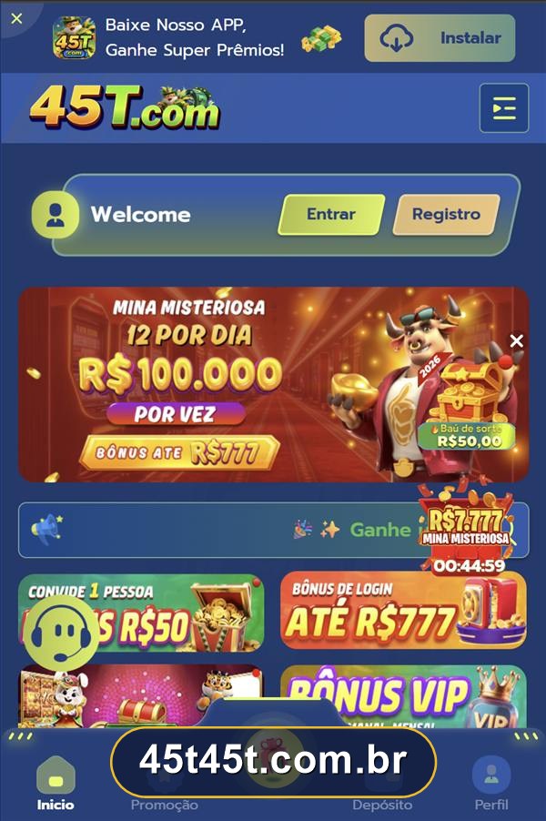 Tela real do App Oficial 45T